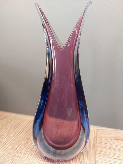 Wazon Somerso Murano.Projekt Flavio Poli z lat 50-60 tych