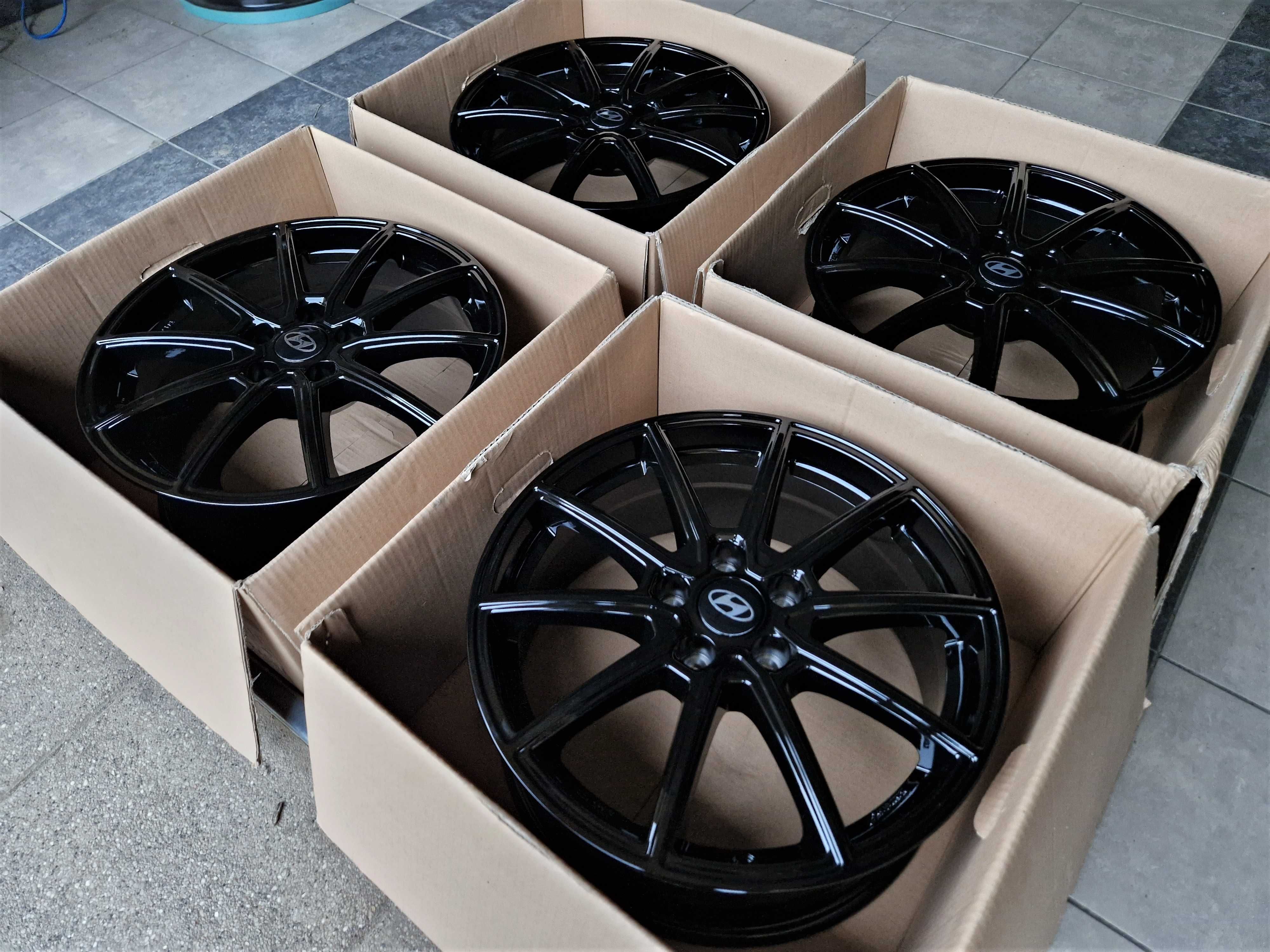 Alufelgi 17 5x114,3 Hyundai i30 i40 ix35 Tucson Santa Fe Czarne ! 701#