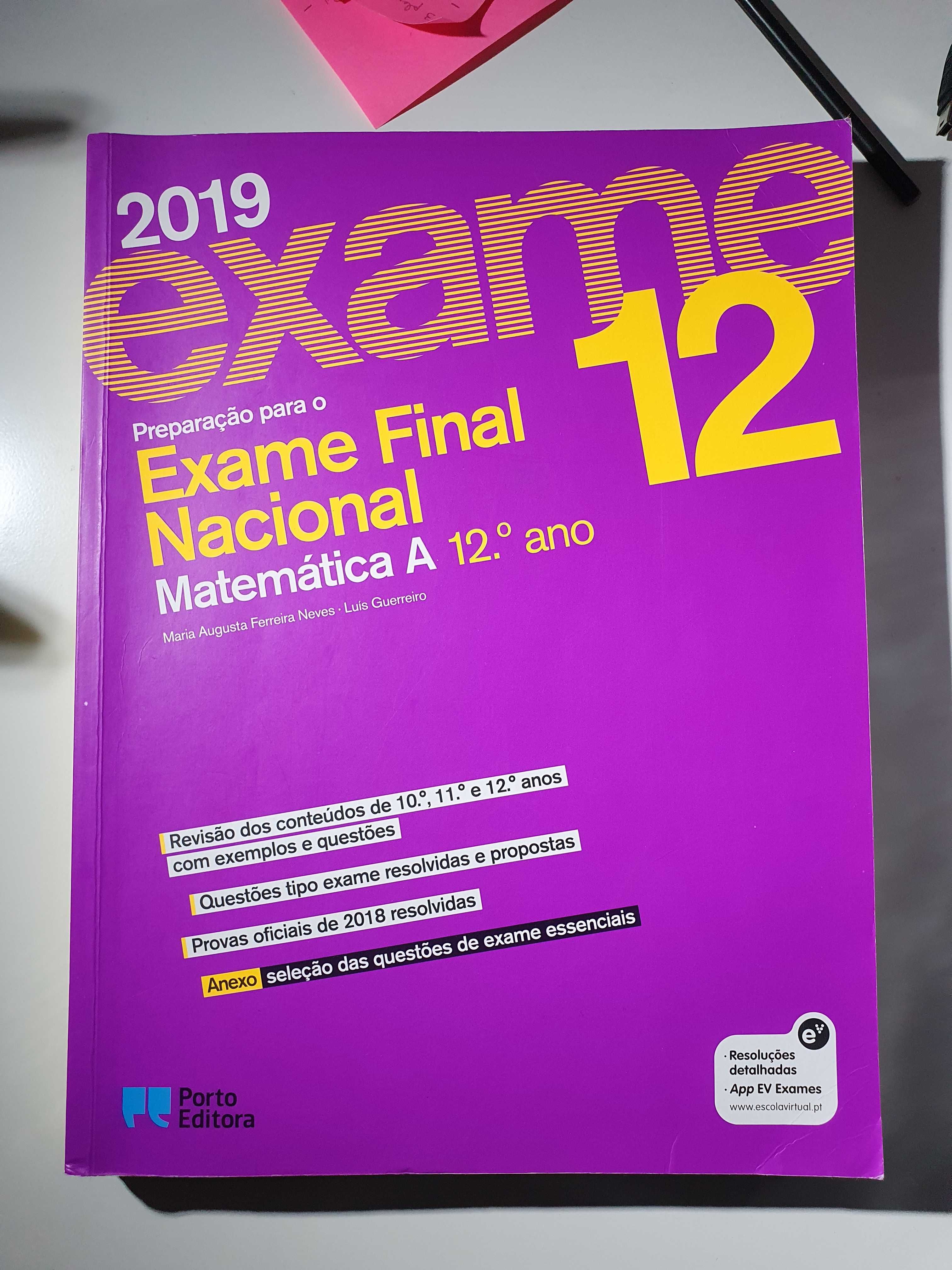Livro de Preparação para o Exame Final de Matemática A 12ºAno de 2019