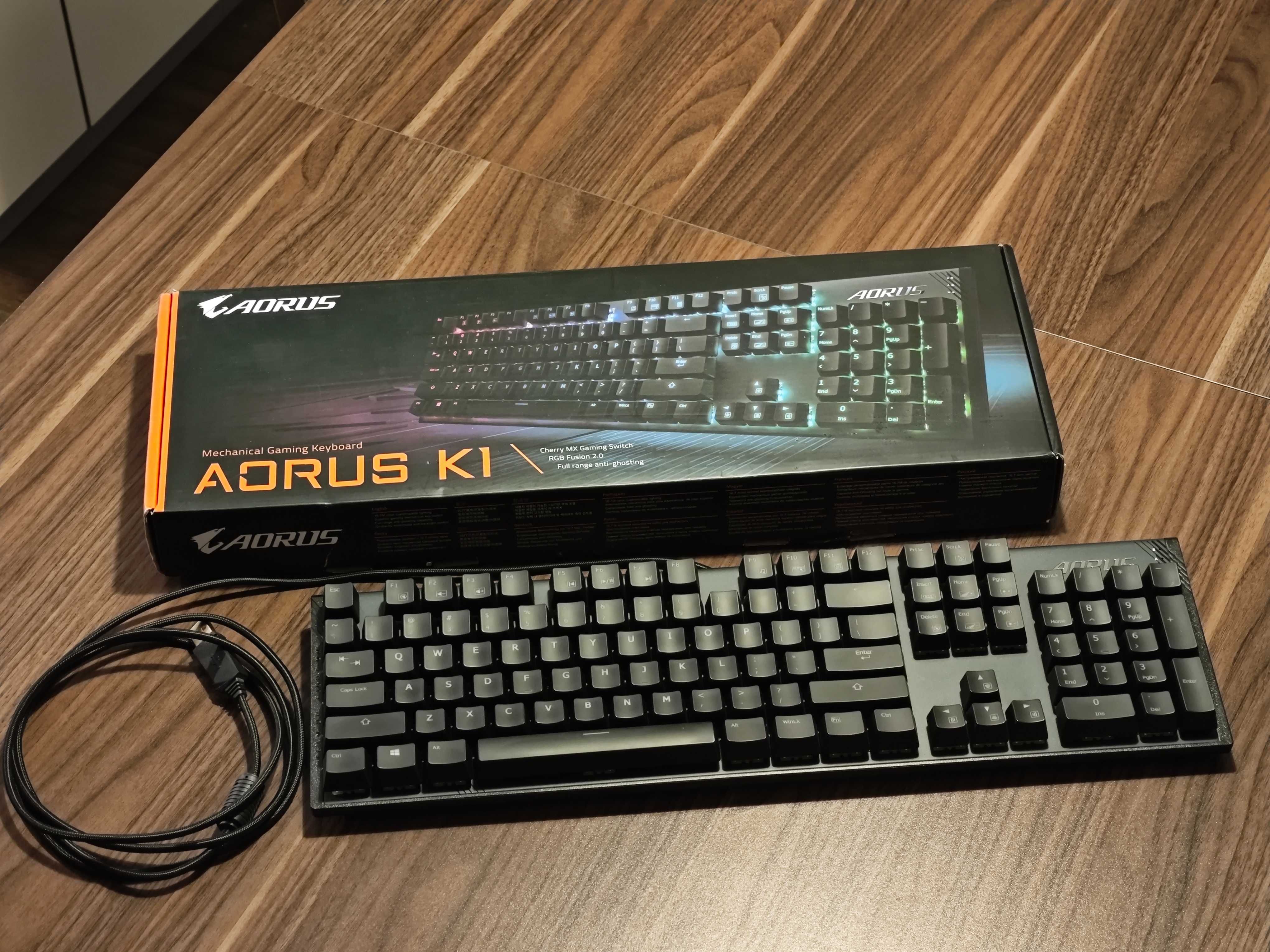 Gamingowa klawiatura mechaniczna Gigabyte Aorus K1 - super stan, RGB