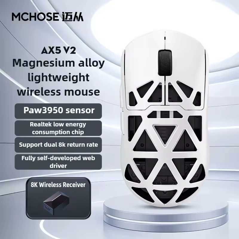 ‼️ NEW ‼️ Преміальна ігрова миша MCHOSE AX5 Pro Max 8K Magnesium Alloy