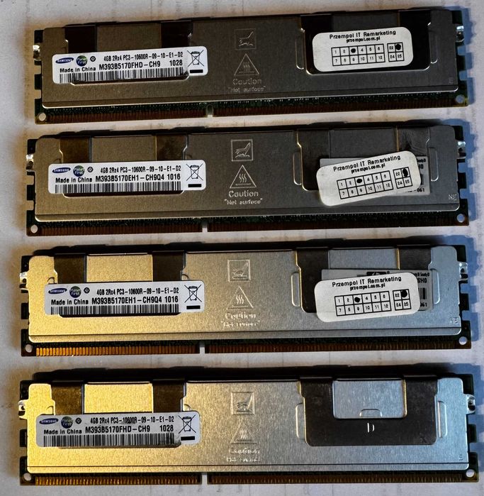 Pamięć RAM DDR3 16GB (4X4GB) 1333 Mbps 2RX4