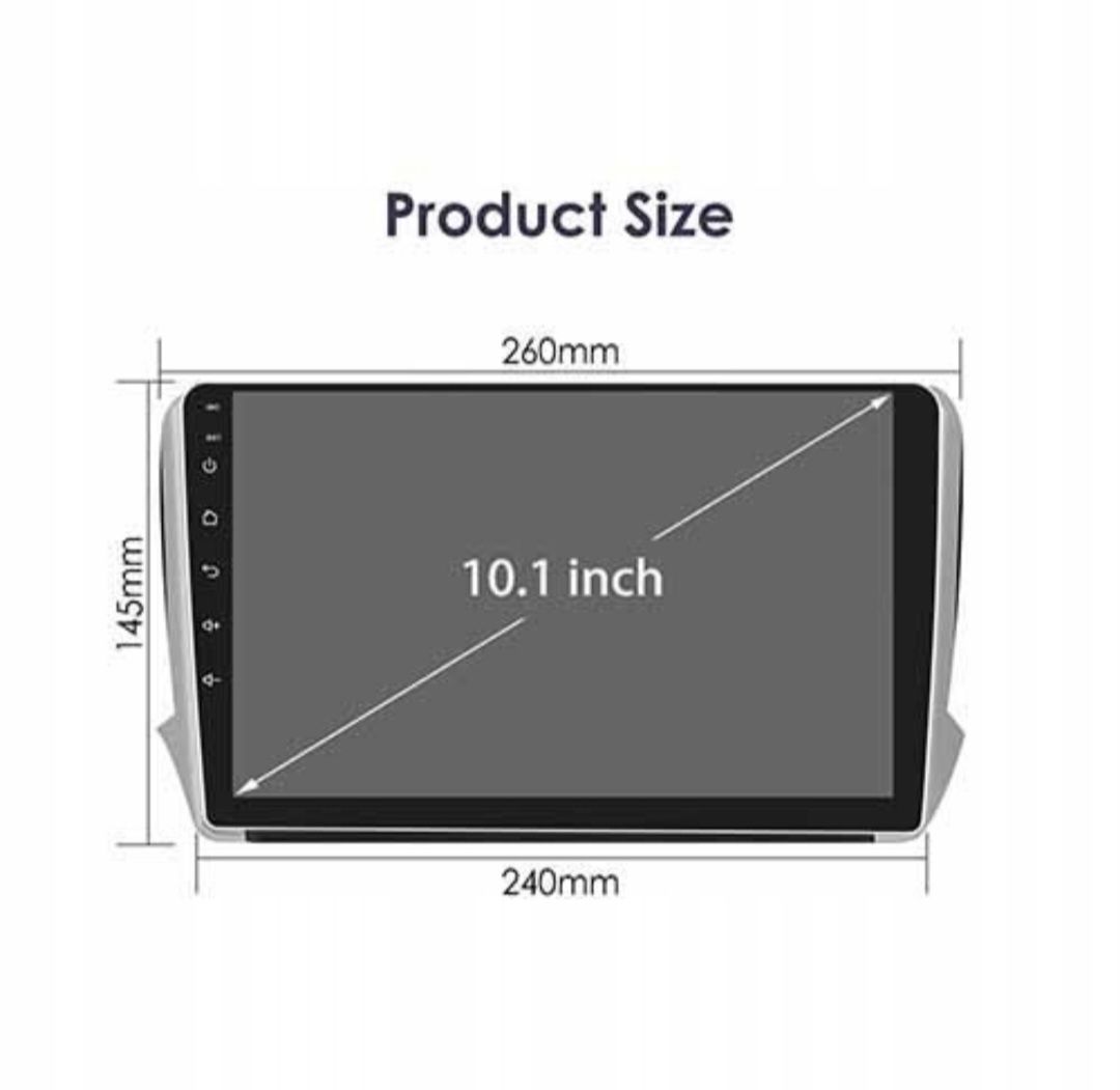 Radio Nawigacja GPS Peugeot 208, 2008, 2012 - 2019 Android 4GB 64GB SI