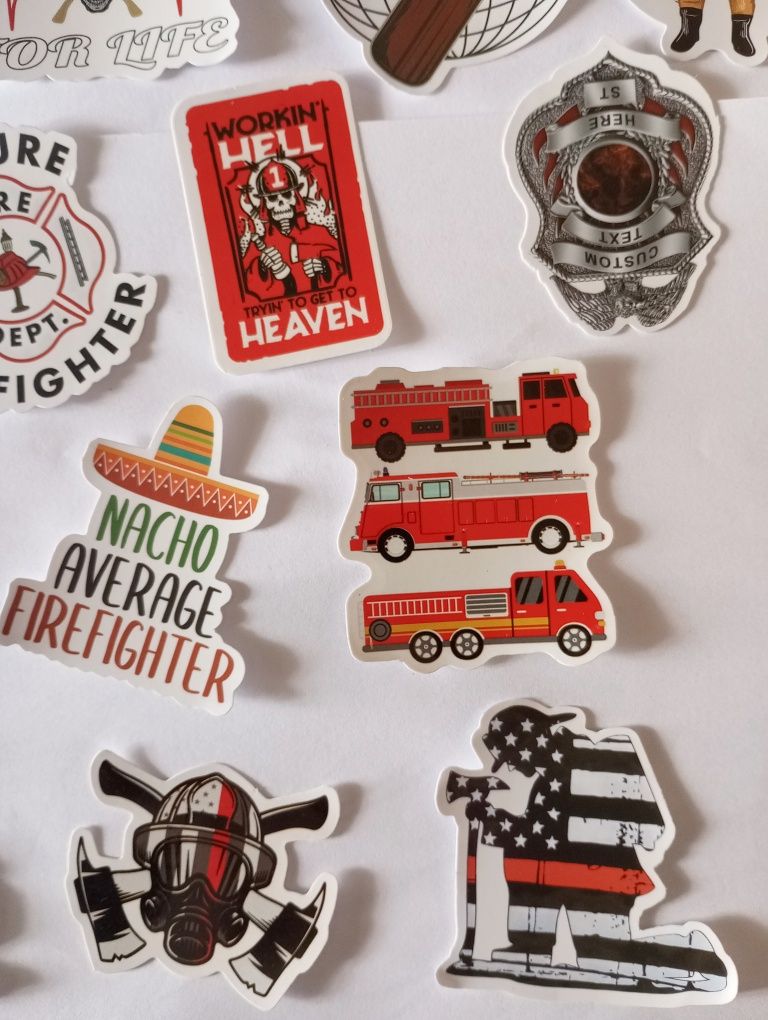 25 autocolantes de bombeiros