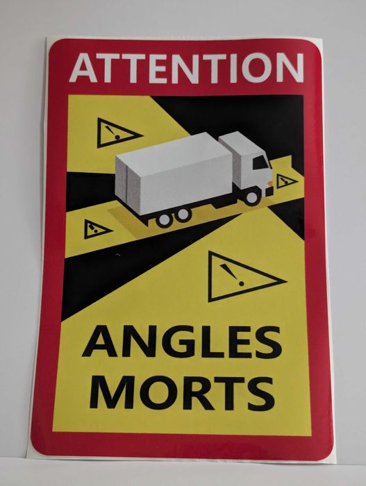 Наліпка ANGLES MORTS - Сліпа зона на вантажівку