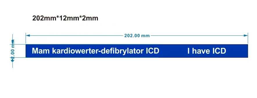 Opaska kardiowerter-defibrylator ICD 202mm - 2szt