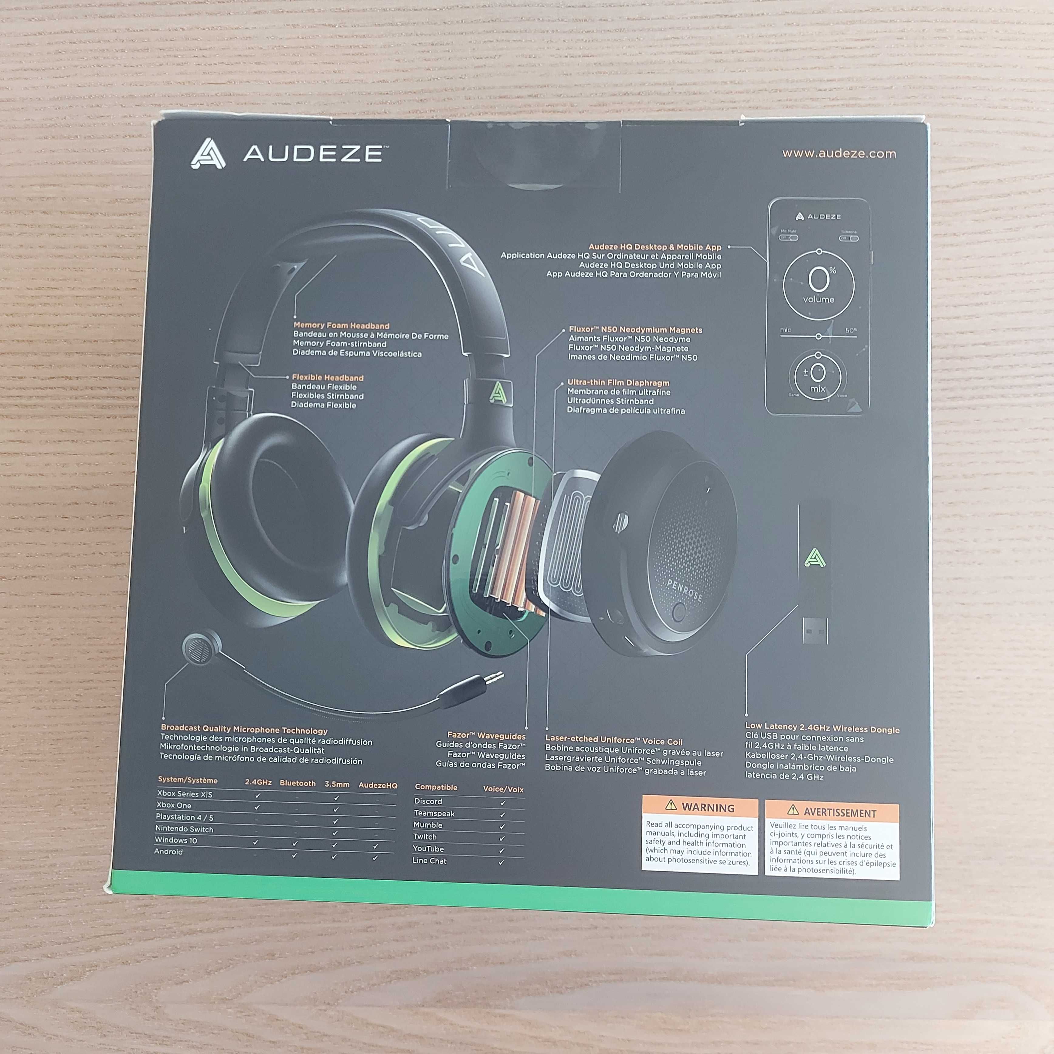 Wireless Gaming Headset AUDEZE Penrose X (NOVO - Garantia Out 2024)