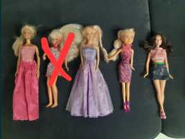 4 lalki Barbie plus dodatkowe sukienki balowe