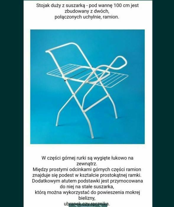 Wanienka ze stojakiem z suszarka dla niemowlaka
