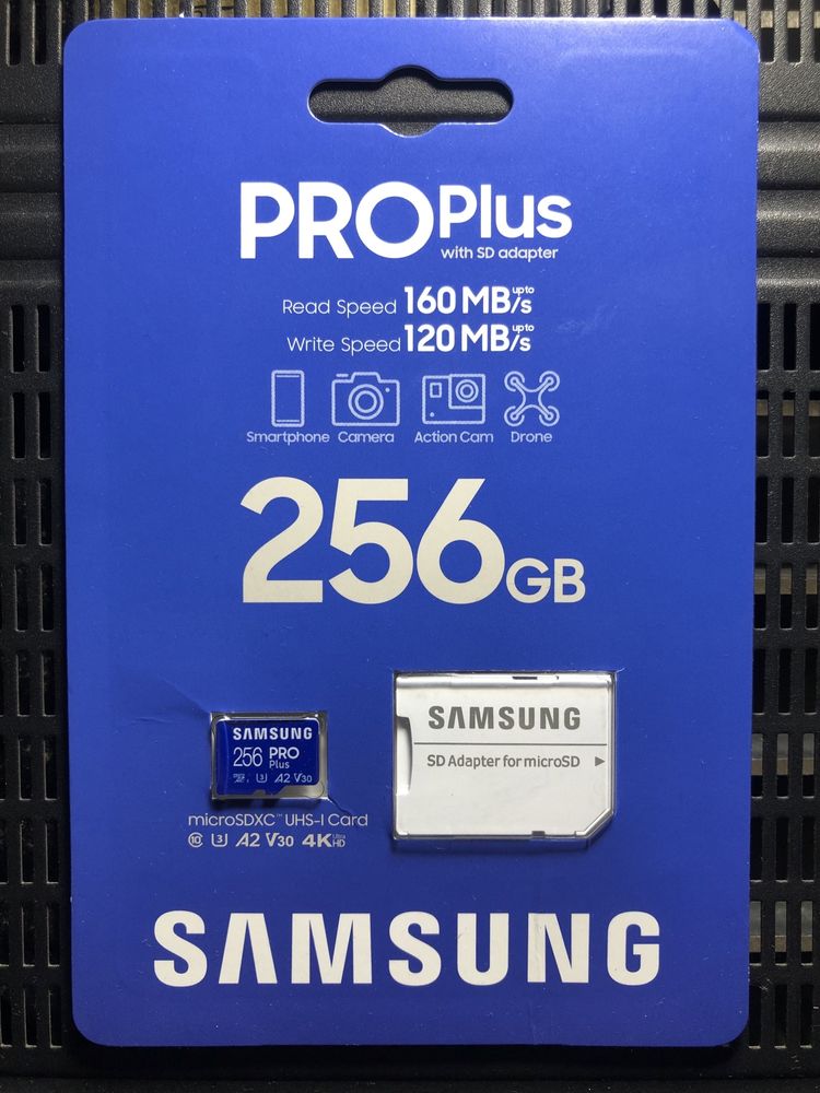 Карта памʼяті Samsung PRO Plus 256 GB, карта памяти Samsung PRO Plus