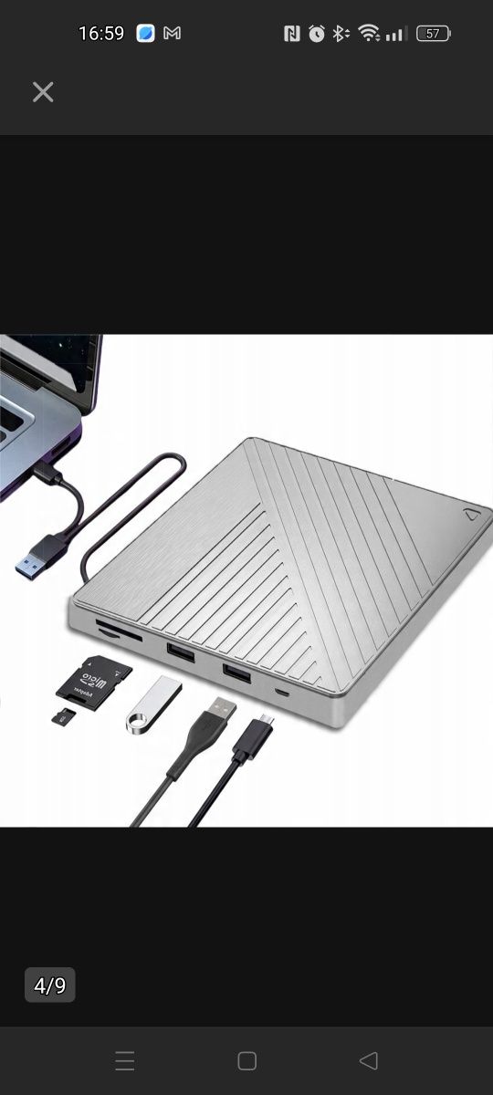 Napęd zewnętrzny CD-R DVD RV USB 3.0 Typ-C  do laptopa odtwarzacz