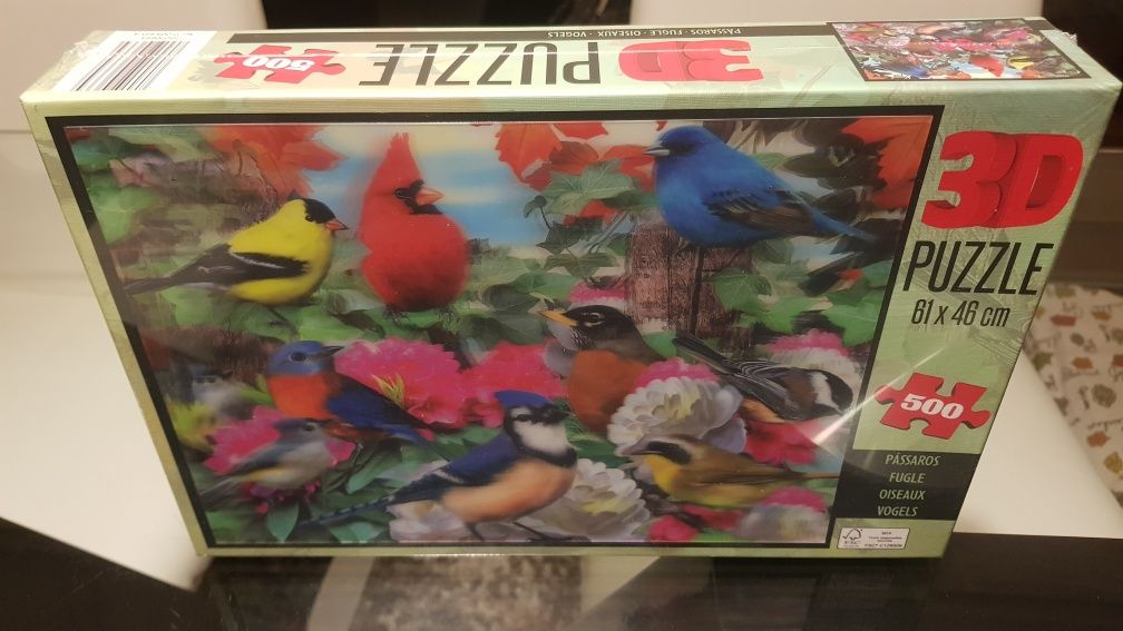 6 Puzzles Howard Robinson 3D 500 Peças, NOVOS E SELADOS