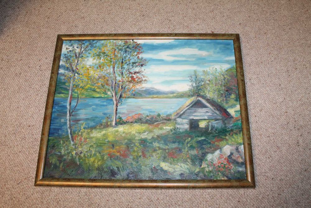Obraz na płótnie , ręcznie malowany  53x42,5cm  w ramie