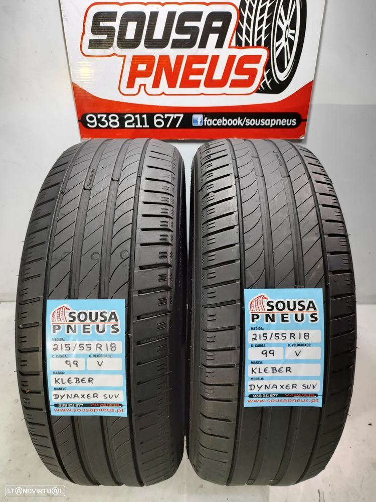 2 pneus semi novos 215-55r18 kleber - oferta dos portes
