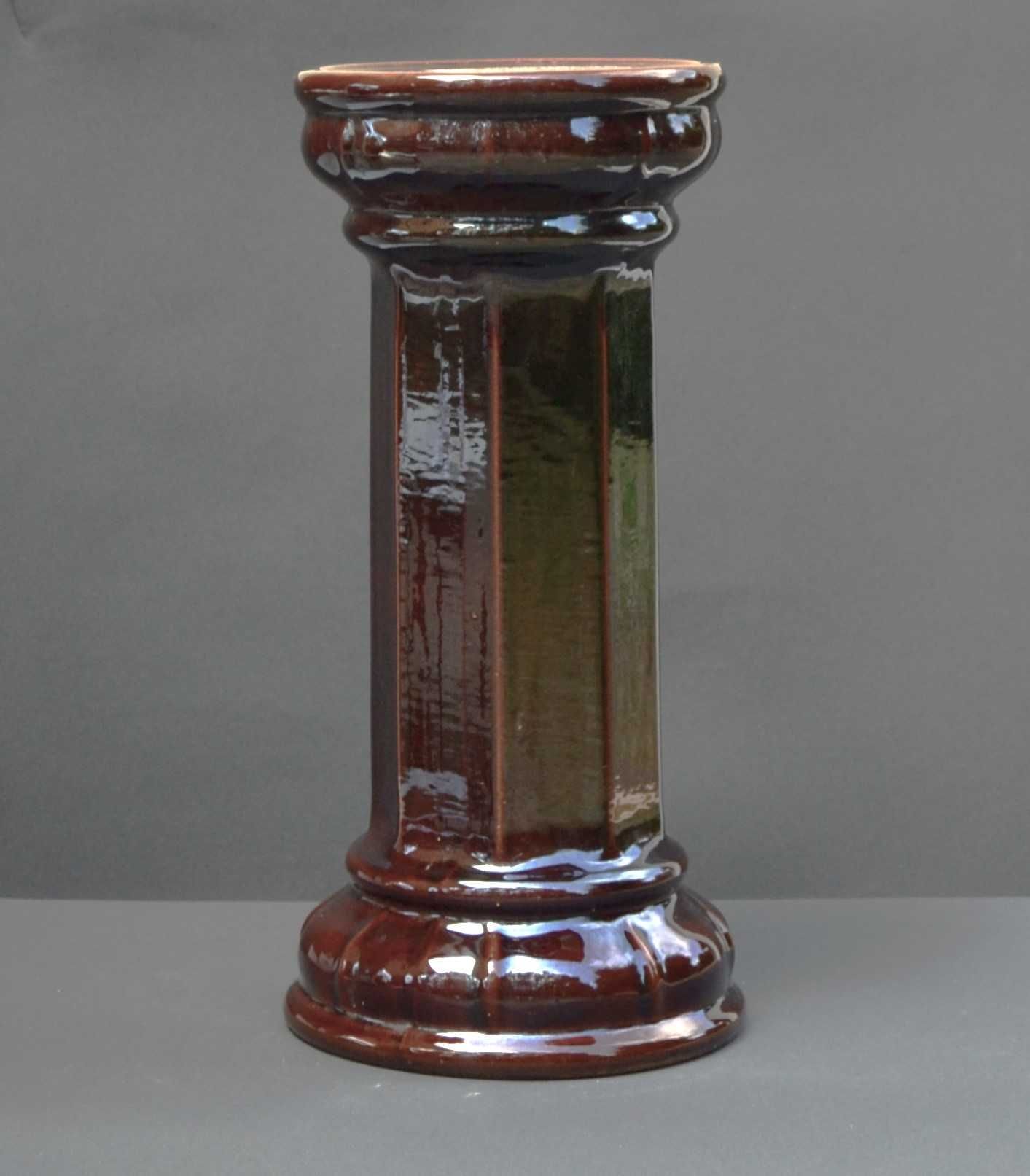 Ceramiczny kwietnik- Kolumna ceramiczna  słupek pod rzeźbę gerydon