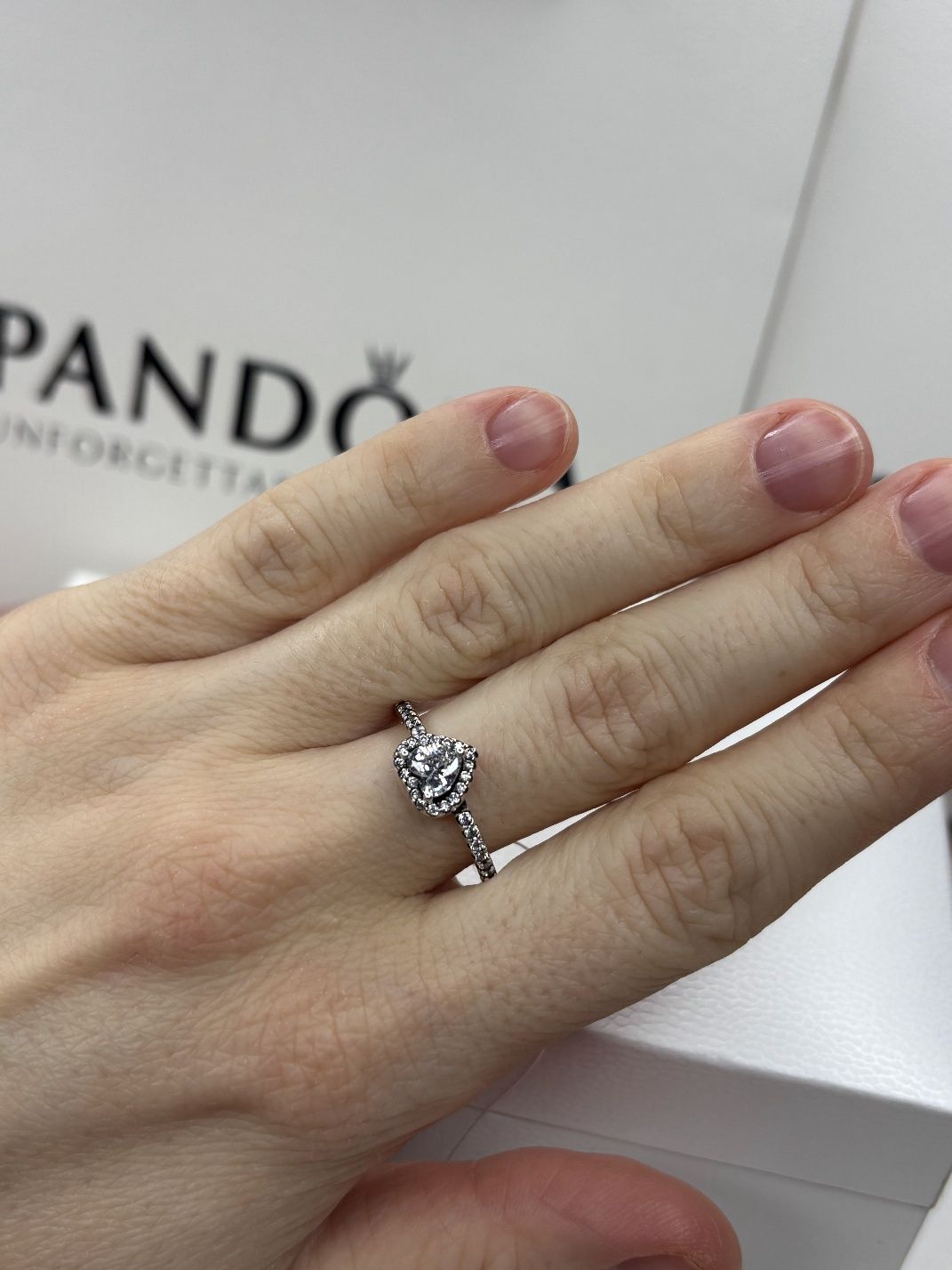 Каблучка Пандора Pandora кольцо сердце серце