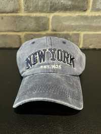 Nowa granatowa czapka z daszkiem New York bawełniana unisex vintage