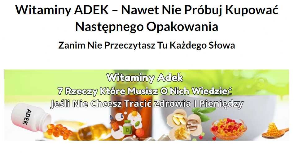 Witaminy Adek – 7 Rzeczy Które Musisz O Nich Wiedzieć. Od Praktyka.