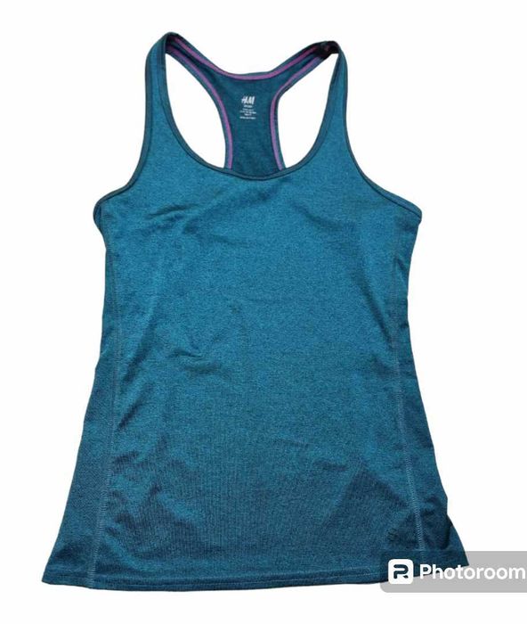 Koszulka bokserka sport szmaragdowa H&M S