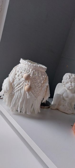 Lampiony makrama świecznik Boho z makramy