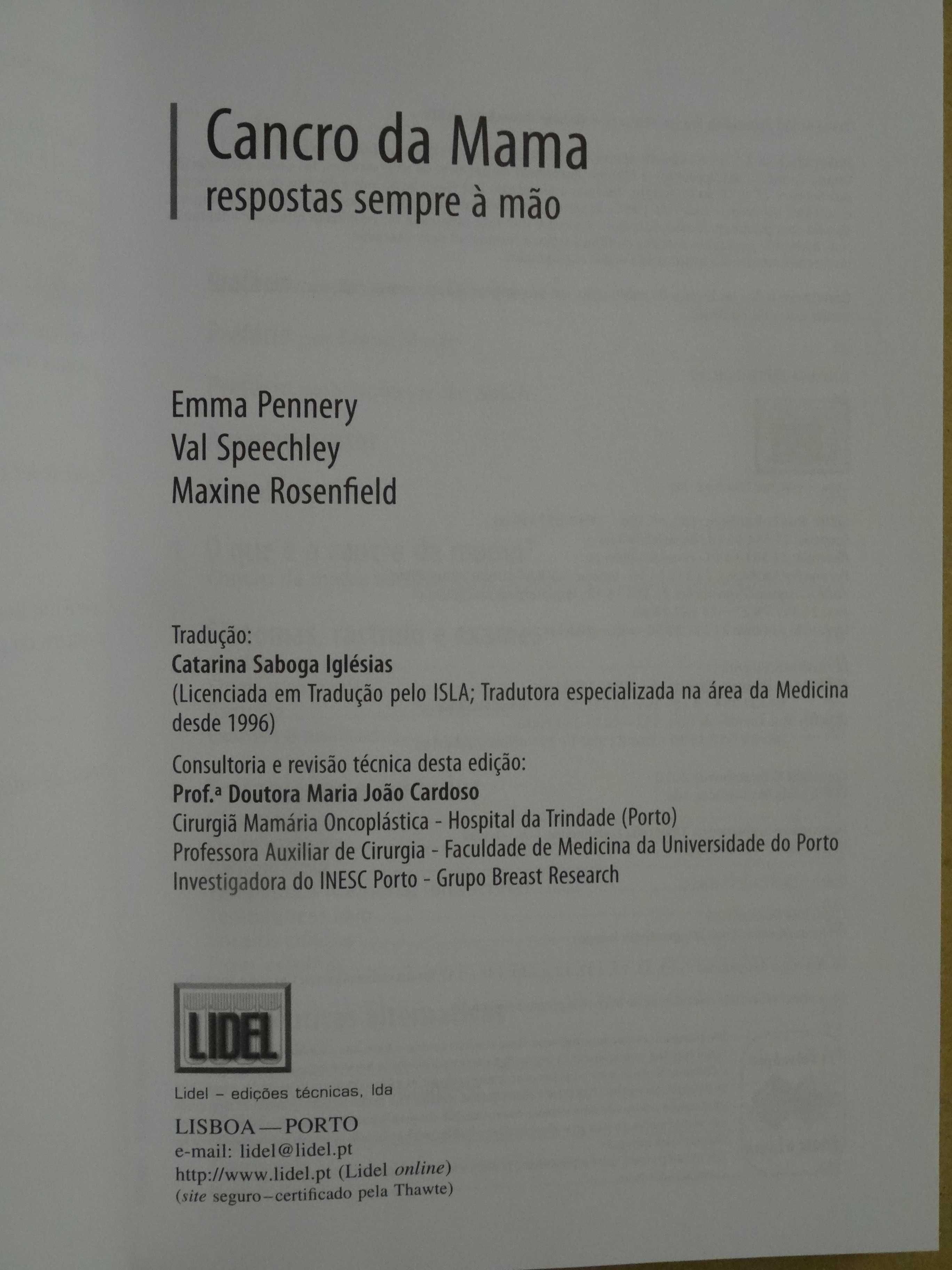 Cancro da Mama de Emma Pennery e Val Speechley