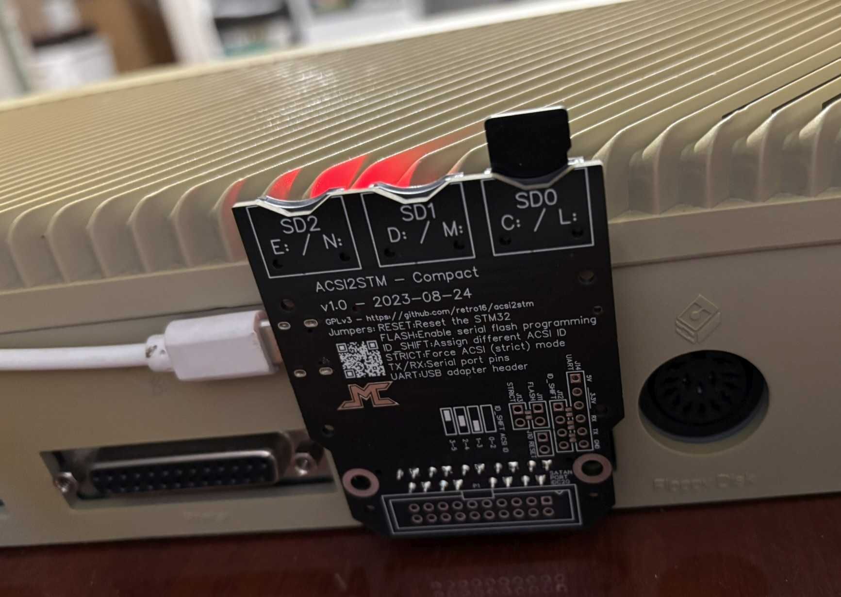Interface ACSI2STM na karty SD do Atari ST / STe