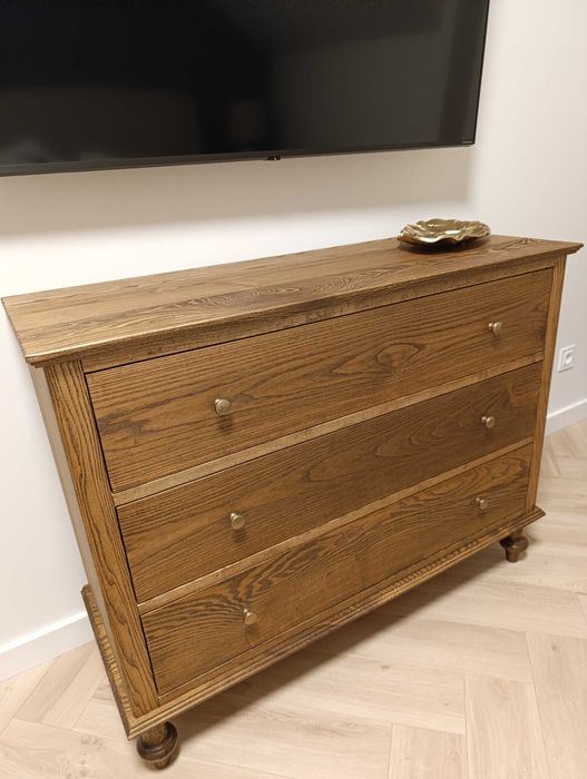 Komoda drewniana jesion z 3 szufladami