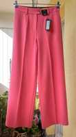 Eleganckie różowe spodnie z wysokim stanem Marks & Spencer