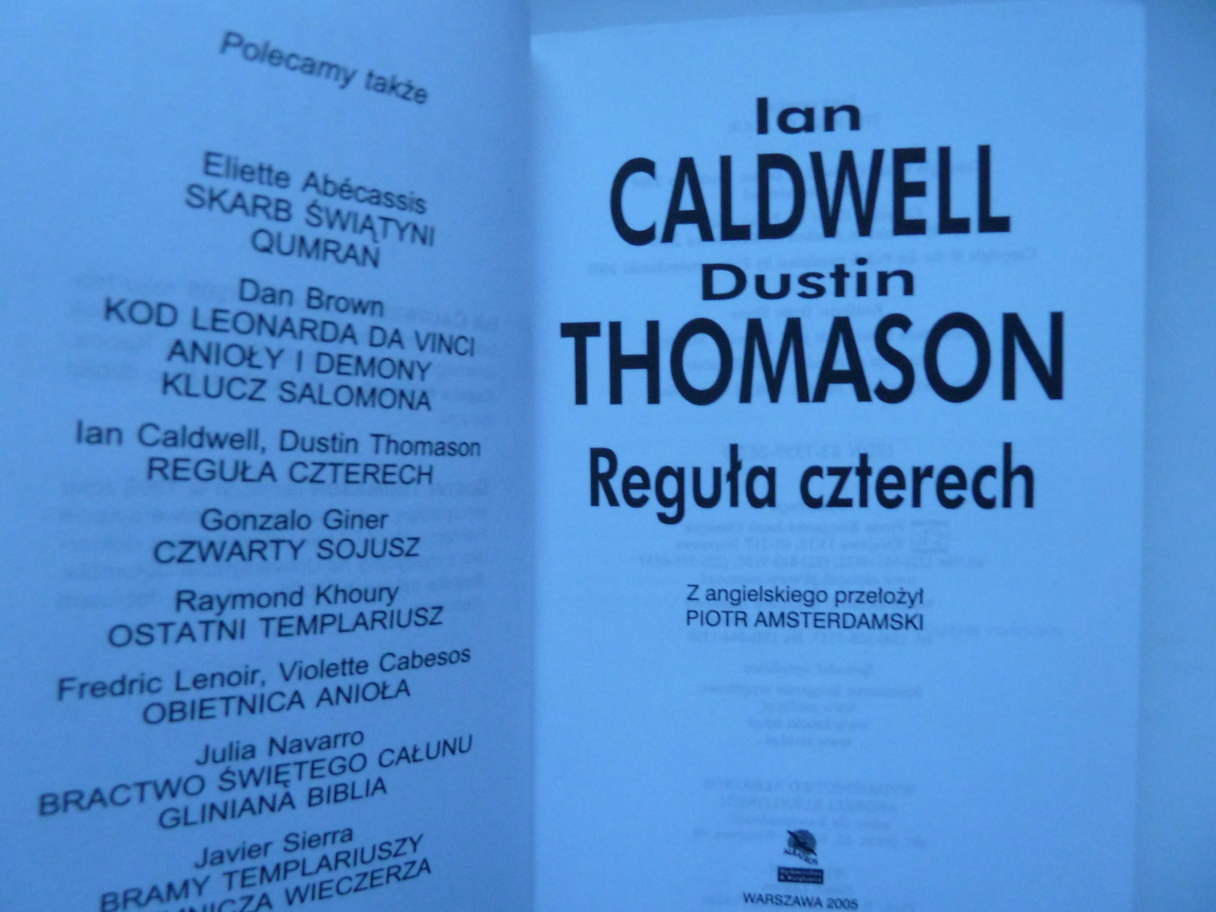 Reguła czterech  Ian Caldwell Dustin Thomson
