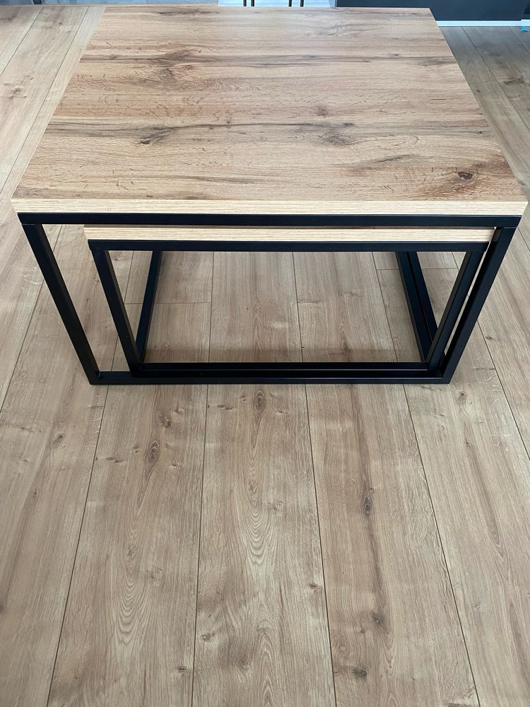 Stolik kawowy loft dąb 2w1