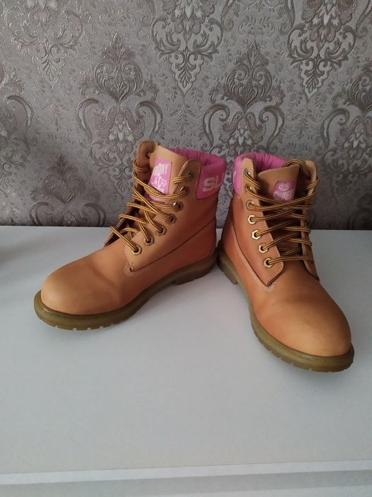 Жіночі шкіряні черевики женский ботинки Timberland Superdry Розмір 37
