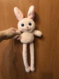 Заєць зайчик тягучка тягнучка мяка іграшка мягкая игрушка