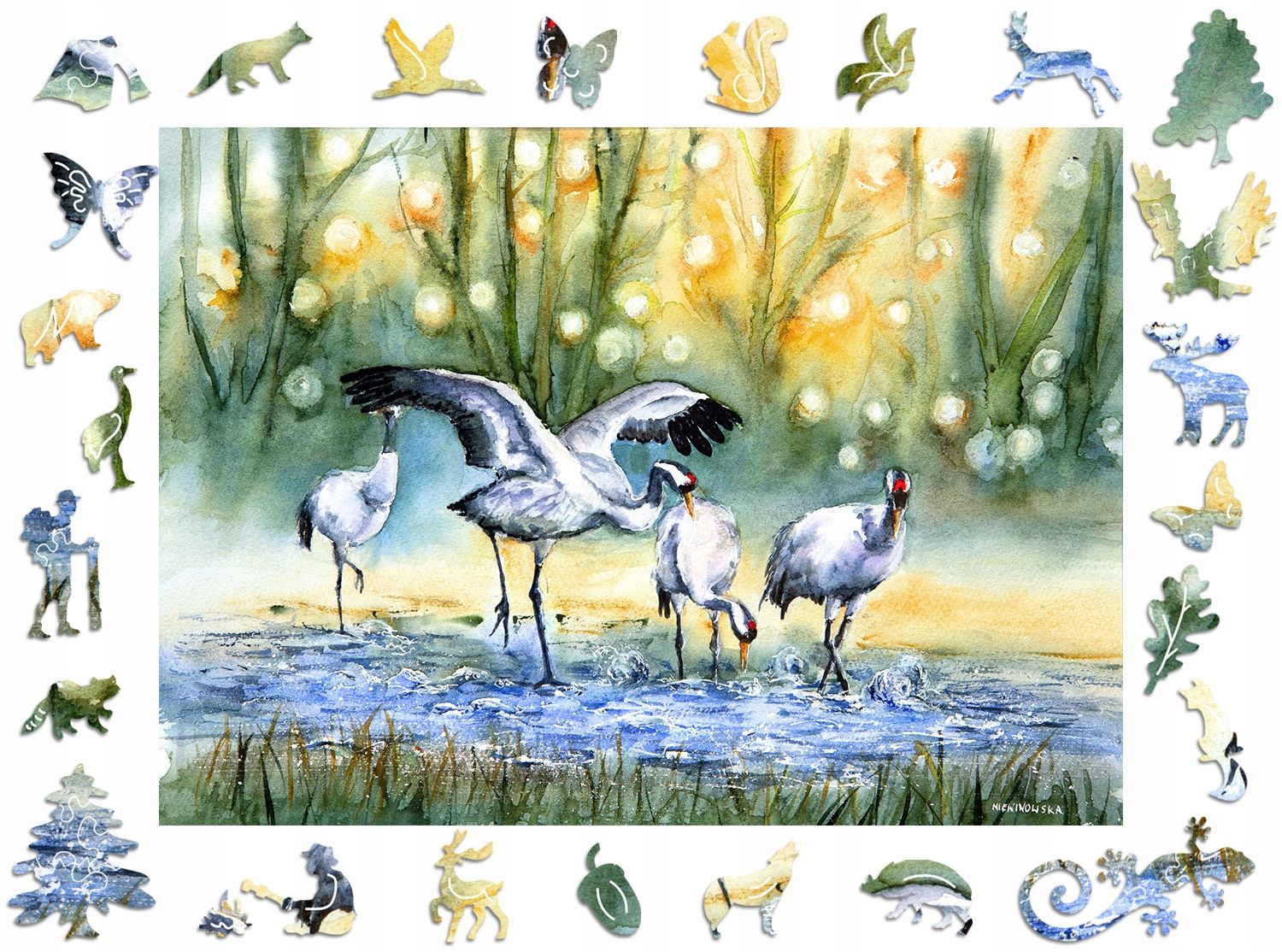 Puzzle-obraz dla dorosłych Żurawie A3