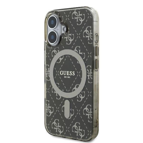 Etui Guess Iml 4G Background Magsafe Na Iphone 16 Plus - Brązowe