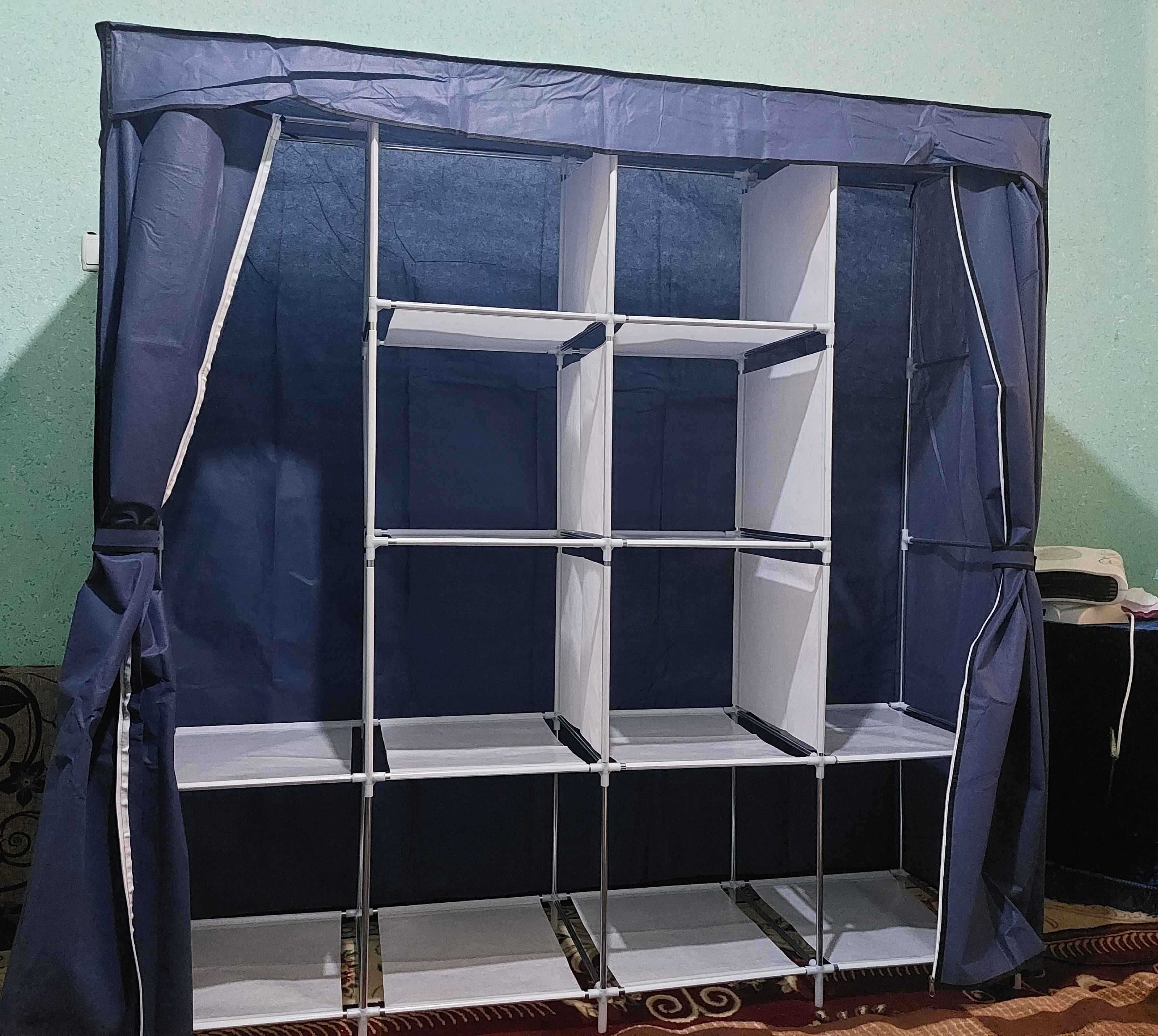 Тканевой складной шкаф 4-секции Storage Wardrobe органайзер гардероб