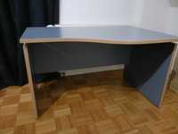 Niebieskie wytrzymałe i ładne biurko 120x80 i 60cm wys. 72cm