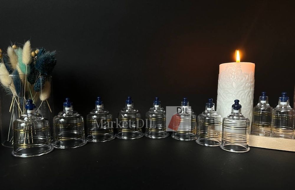 Вакуумні масажні банки 19 шт. (Південна Корея).  Банки масажні.