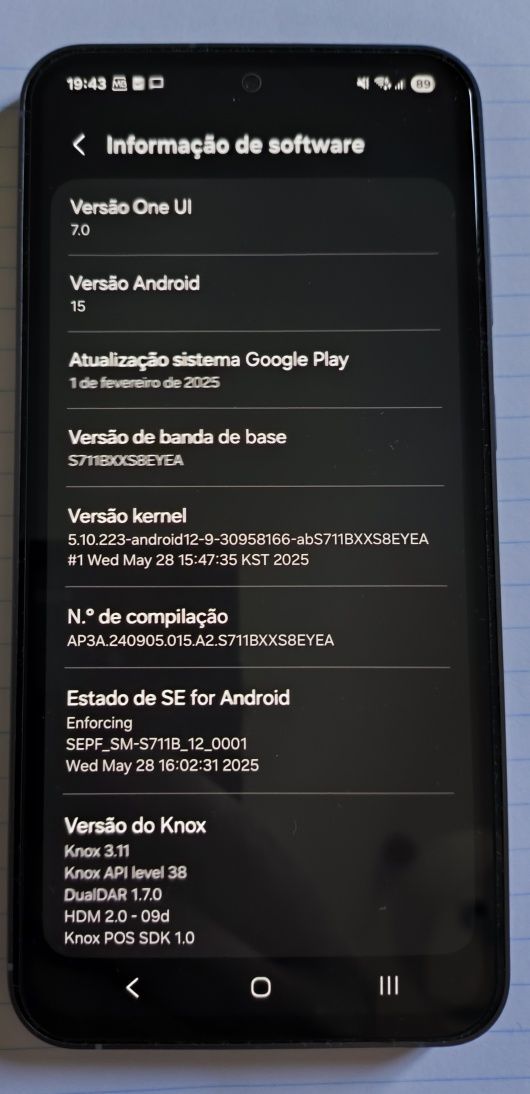 Samsung s23 FE com garantia 8 meses