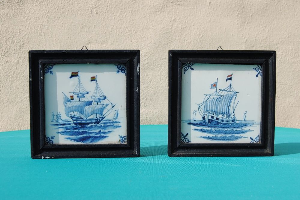 Dois Azulejos pintados à mão Holandeses Tichelaar (Makkum)