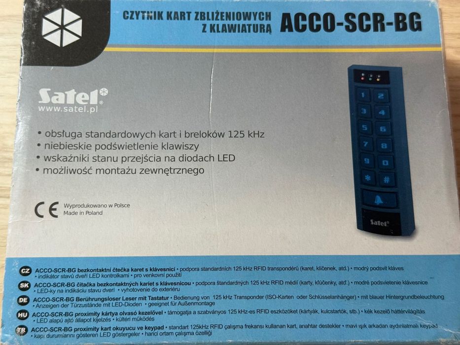 Satel Czytnik Kart z Klawiaturą owy ACCO SCR BG