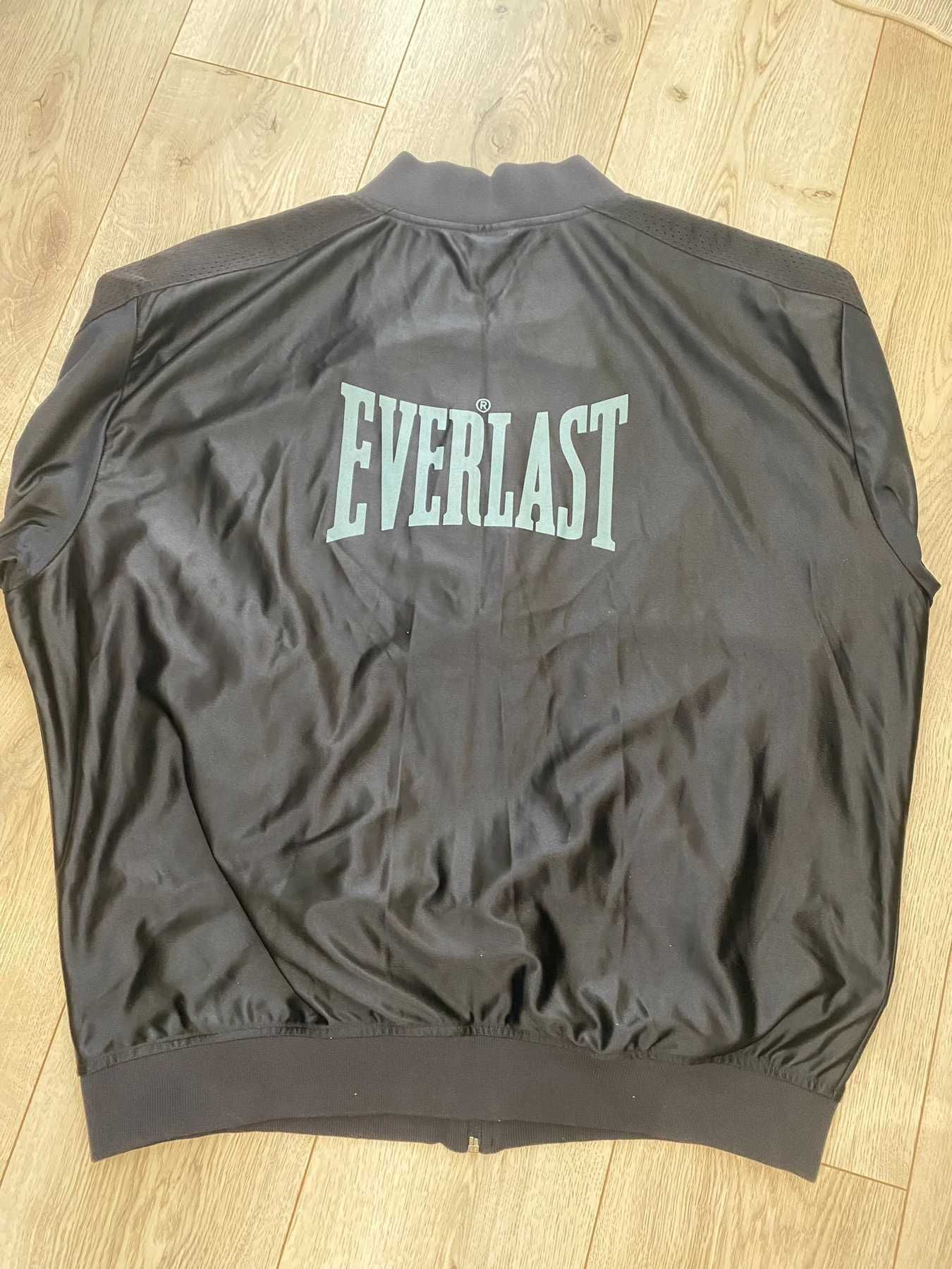 Мастерка- ветровка Everlast Xl черная, атласная с сеточкой, оригинал