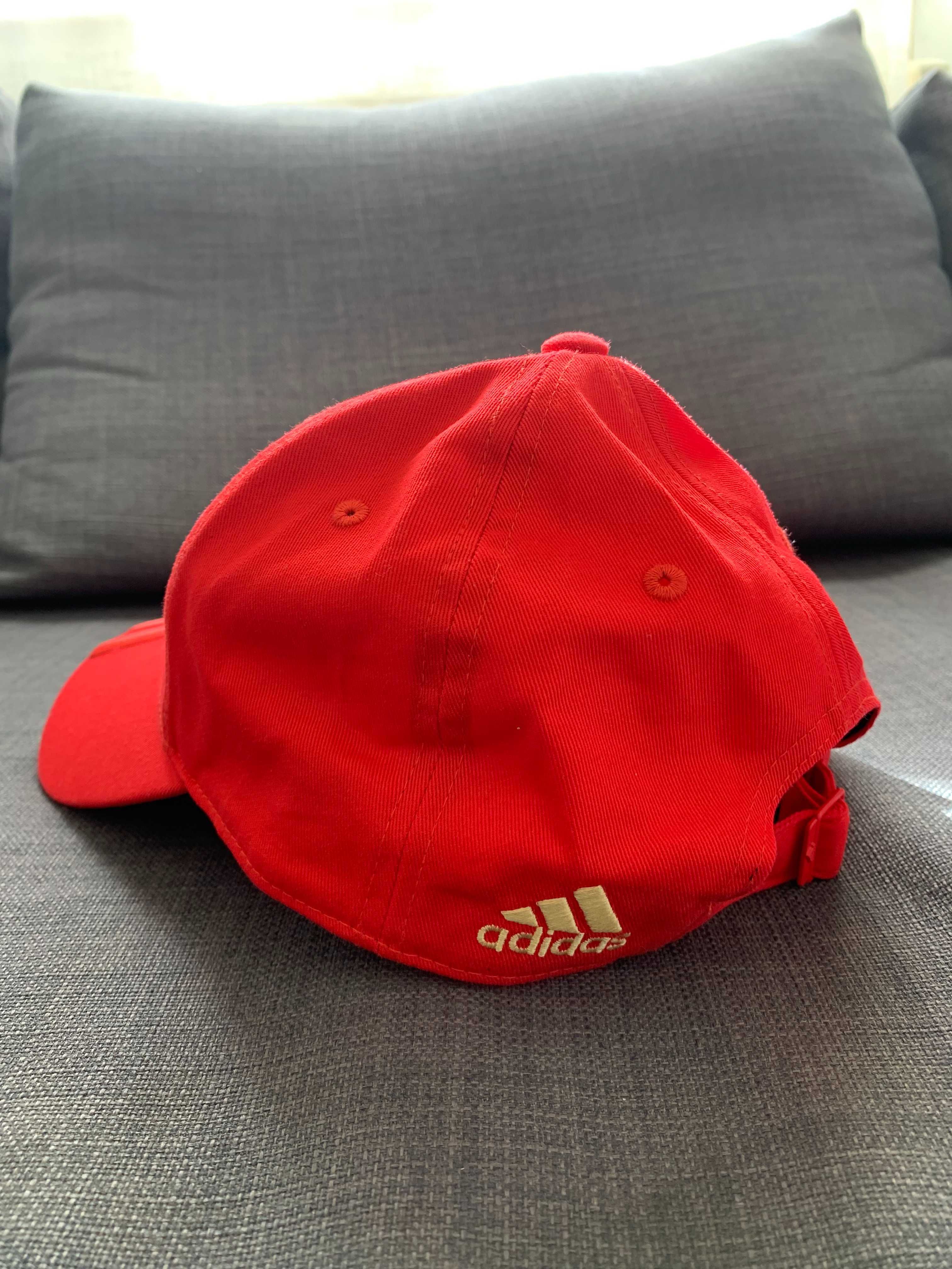 Chapéu Benfica Adidas 2020, 2021 vermelho e dourado
