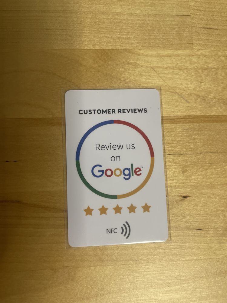 Karta NFC Google reviews bez kleju