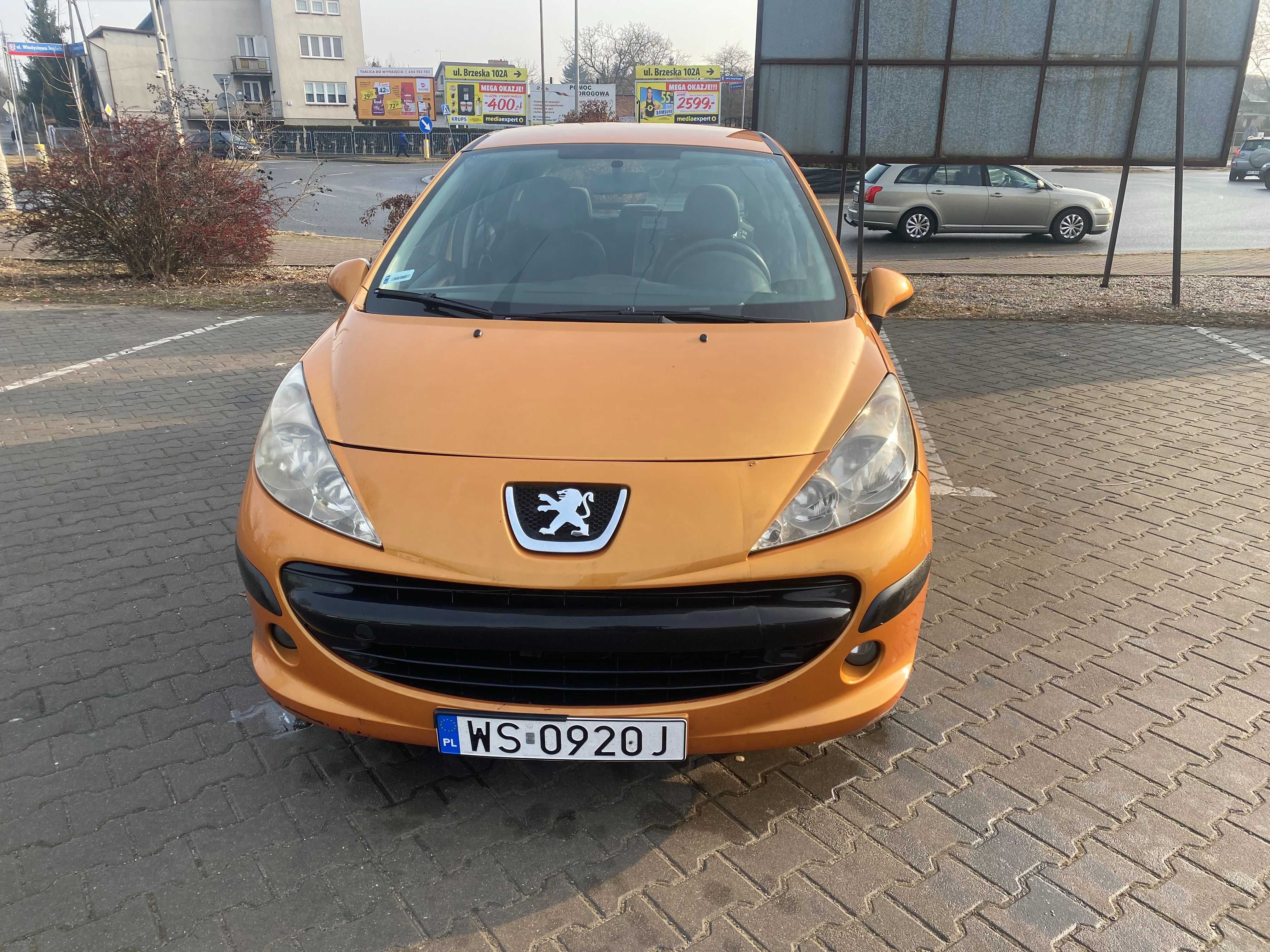 Peugeot 207 1.4 HDI 2006r |  136 tyś przebiegu Złoty KLIMA ALU