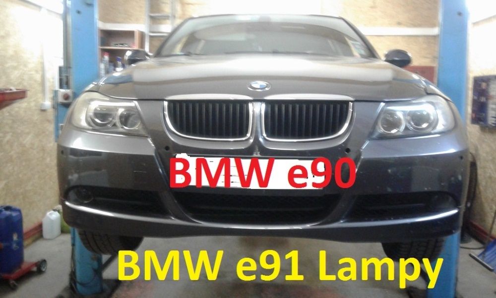 BMW 3 e90 e91 Lampy Przód Zwykłe nie Xenony Wersja Angielska 2 Sztuki