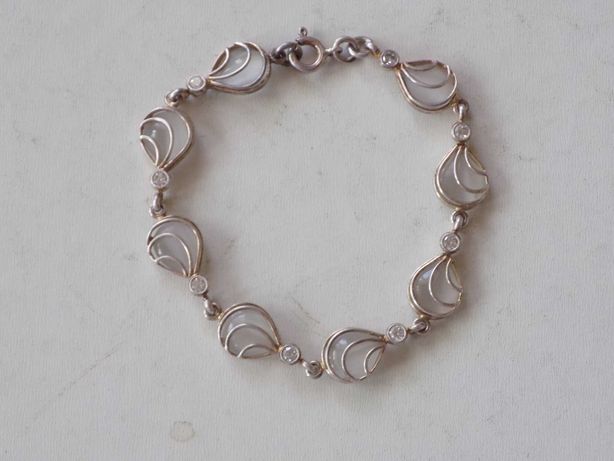 Srebrna, damska bransoletka na rękę - srebro 925 - biżuteria