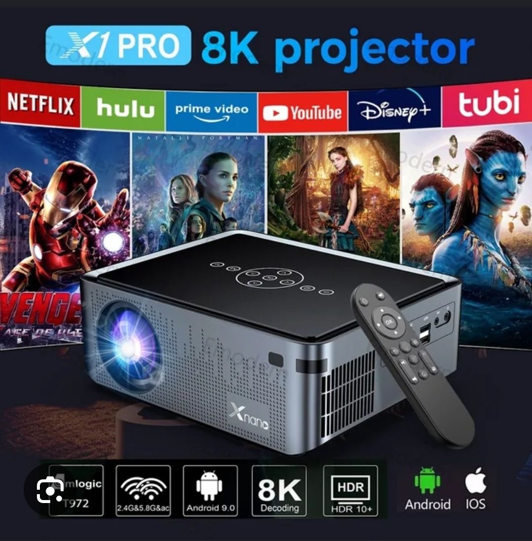Проектор Xnano X 1 Pro. 4K 60FPS HDR.