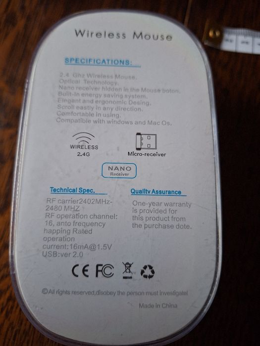 Myszka optyczna bezprzewodowa Auto