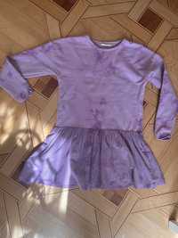 платье трикотажное для девочки mango сиреневое 152 см 11-12 лет фиолет