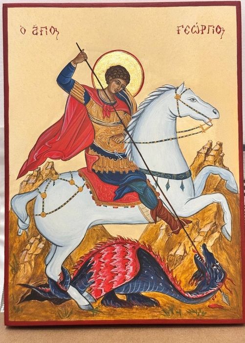 Писана ікона Святого Георгія Побідоносця